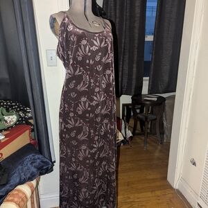 Disturbia Floral And Snake Velvet Maxi Dress - Purple